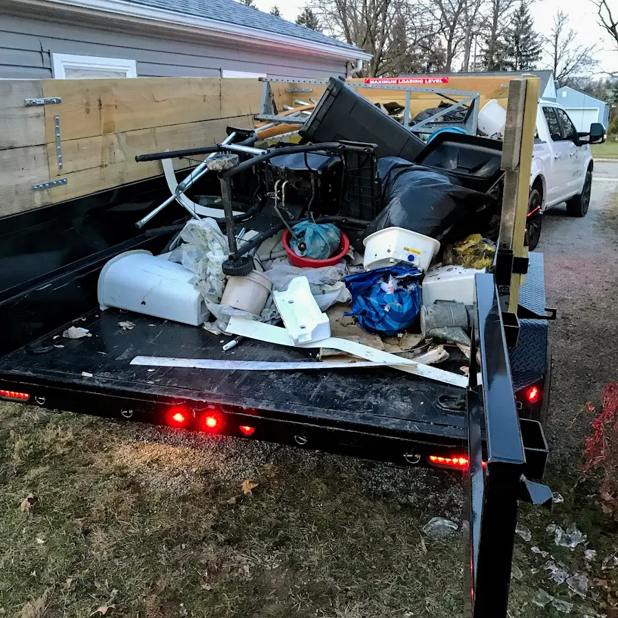 Roll-off dumpster delivered to a residential driveway in Pinehurst